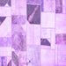 Square Patchwork Purple Transitional Rug, abs5623pur