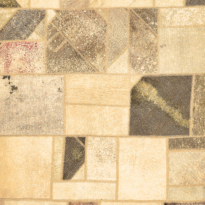 Patchwork Brown Transitional Rug, abs5623brn