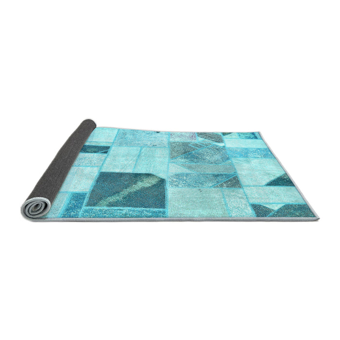 Sideview of Patchwork Light Blue Transitional Rug, abs5623lblu