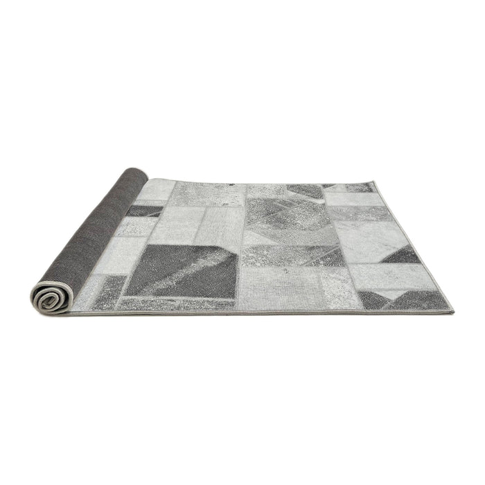 Sideview of Patchwork Gray Transitional Rug, abs5623gry