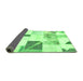 Sideview of Patchwork Green Transitional Rug, abs5623grn