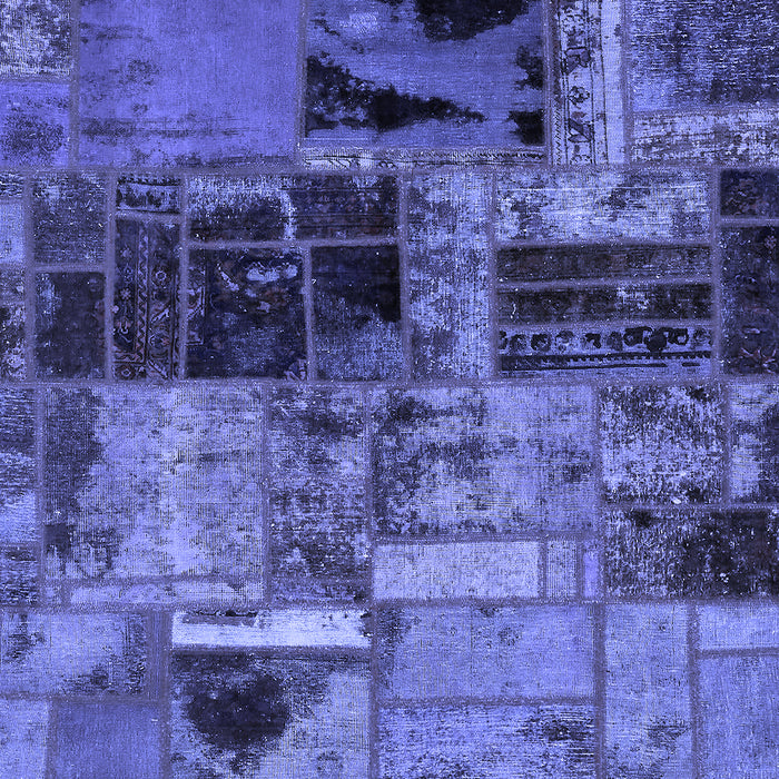 Patchwork Blue Transitional Rug, abs5624blu