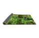 Sideview of Patchwork Green Transitional Rug, abs5624grn