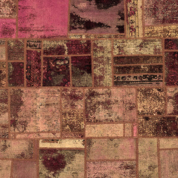 Patchwork Brown Transitional Rug, abs5624brn