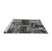 Sideview of Machine Washable Patchwork Gray Transitional Rug, wshabs5624gry