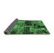 Sideview of Patchwork Emerald Green Transitional Rug, abs5624emgrn