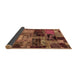 Sideview of Patchwork Brown Transitional Rug, abs5624brn