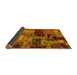 Sideview of Patchwork Yellow Transitional Rug, abs5624yw