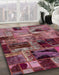 Machine Washable Abstract Purple Pink Rug in a Family Room, wshabs5624