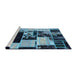 Sideview of Machine Washable Abstract Deep-Sea Blue Rug, wshabs5625