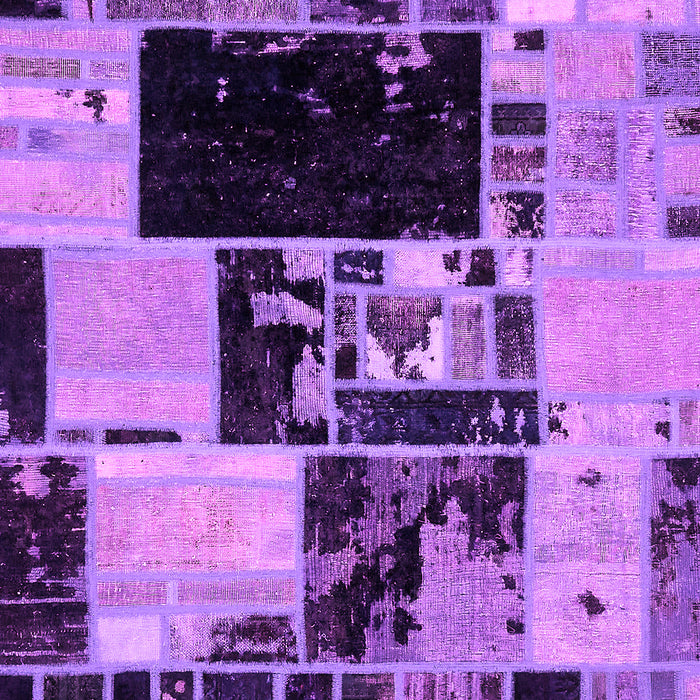 Machine Washable Patchwork Pink Transitional Rug, wshabs5625pnk