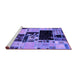 Sideview of Machine Washable Patchwork Purple Transitional Area Rugs, wshabs5625pur