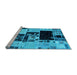 Sideview of Machine Washable Patchwork Light Blue Transitional Rug, wshabs5625lblu