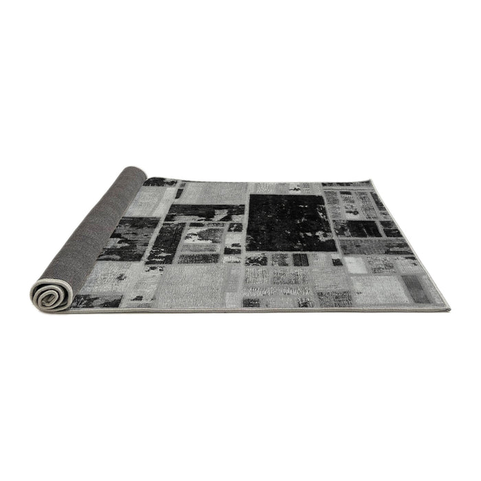 Sideview of Patchwork Gray Transitional Rug, abs5625gry