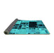 Sideview of Patchwork Turquoise Transitional Rug, abs5625turq