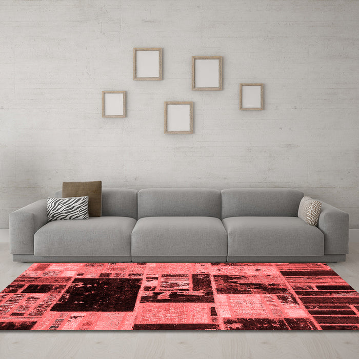 Transitional Red Washable Rugs