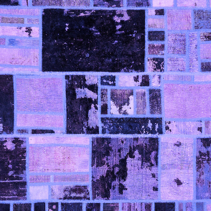 Patchwork Purple Transitional Rug, abs5625pur