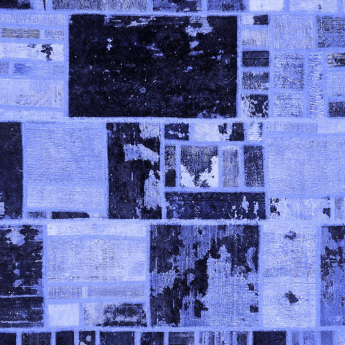 Patchwork Blue Transitional Rug, abs5625blu