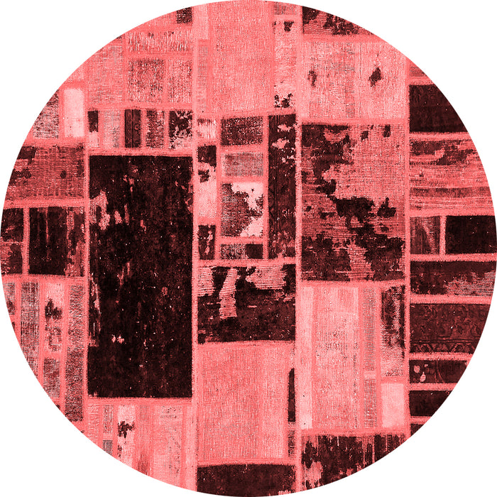 Machine Washable Patchwork Red Transitional Rug, wshabs5625red