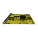 Sideview of Patchwork Yellow Transitional Rug, abs5625yw