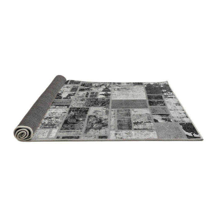 Sideview of Patchwork Gray Transitional Rug, abs5626gry