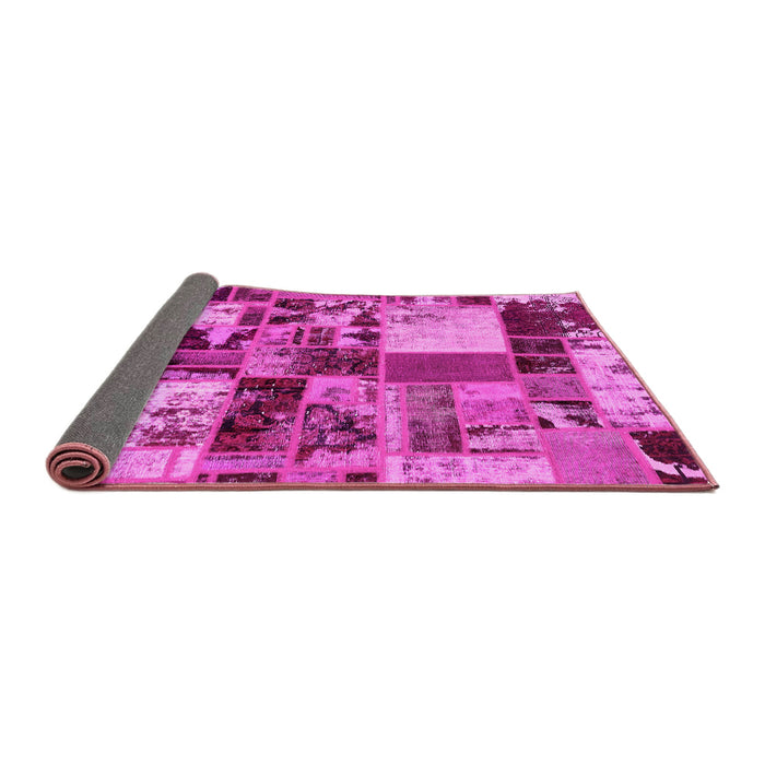 Sideview of Patchwork Pink Transitional Rug, abs5626pnk