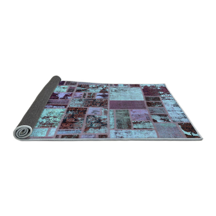 Sideview of Patchwork Light Blue Transitional Rug, abs5626lblu