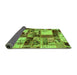 Sideview of Patchwork Green Transitional Rug, abs5626grn