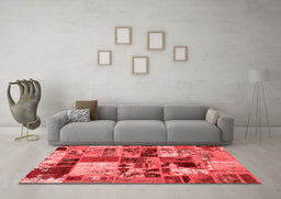 Transitional Red Washable Rugs