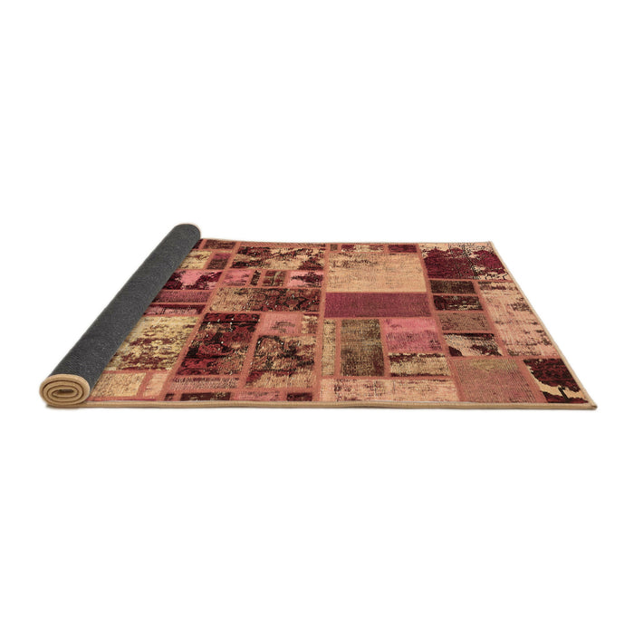 Sideview of Patchwork Brown Transitional Rug, abs5626brn