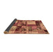 Sideview of Patchwork Brown Transitional Rug, abs5626brn