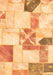 Machine Washable Patchwork Orange Transitional Area Rugs, wshabs5627org