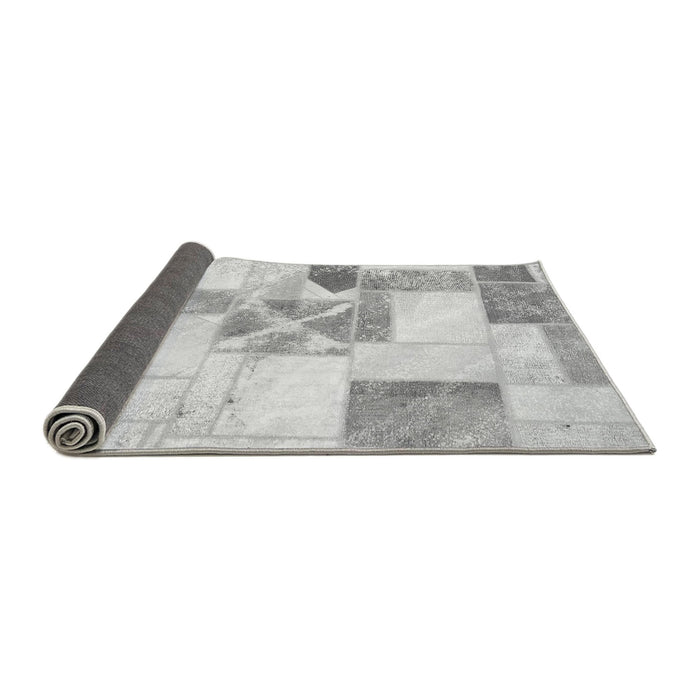 Sideview of Patchwork Gray Transitional Rug, abs5627gry