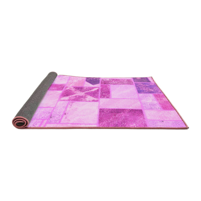 Sideview of Patchwork Pink Transitional Rug, abs5627pnk