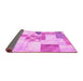 Sideview of Patchwork Pink Transitional Rug, abs5627pnk