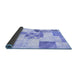 Sideview of Patchwork Blue Transitional Rug, abs5627blu