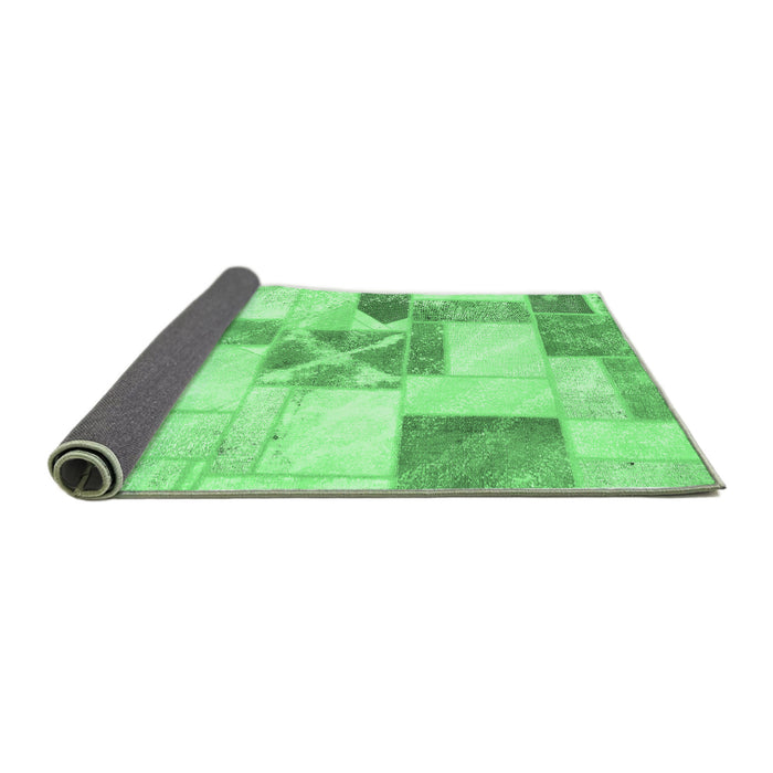 Sideview of Patchwork Emerald Green Transitional Rug, abs5627emgrn