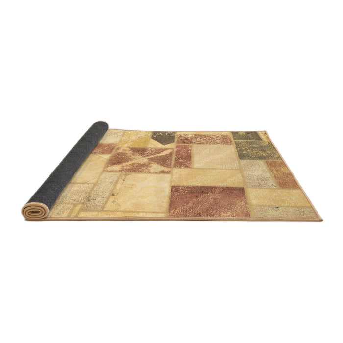 Sideview of Patchwork Brown Transitional Rug, abs5627brn