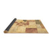 Sideview of Patchwork Brown Transitional Rug, abs5627brn