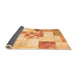 Sideview of Patchwork Orange Transitional Rug, abs5627org