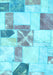 Patchwork Light Blue Transitional Rug, abs5627lblu