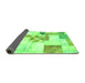 Sideview of Patchwork Green Transitional Rug, abs5627grn