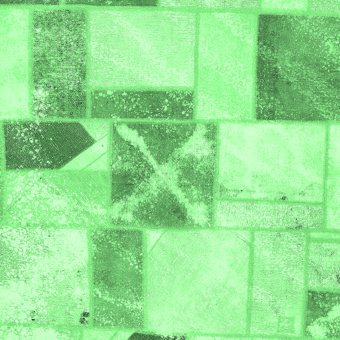 Patchwork Emerald Green Transitional Rug, abs5627emgrn