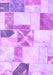 Patchwork Purple Transitional Rug, abs5627pur