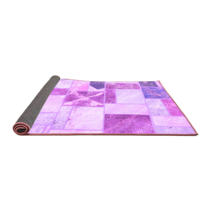 Sideview of Patchwork Purple Transitional Rug, abs5627pur