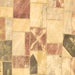 Square Patchwork Brown Transitional Rug, abs5627brn