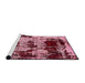 Sideview of Machine Washable Abstract Red Wine or Wine Red Rug, wshabs5628