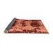 Sideview of Patchwork Orange Transitional Rug, abs5628org