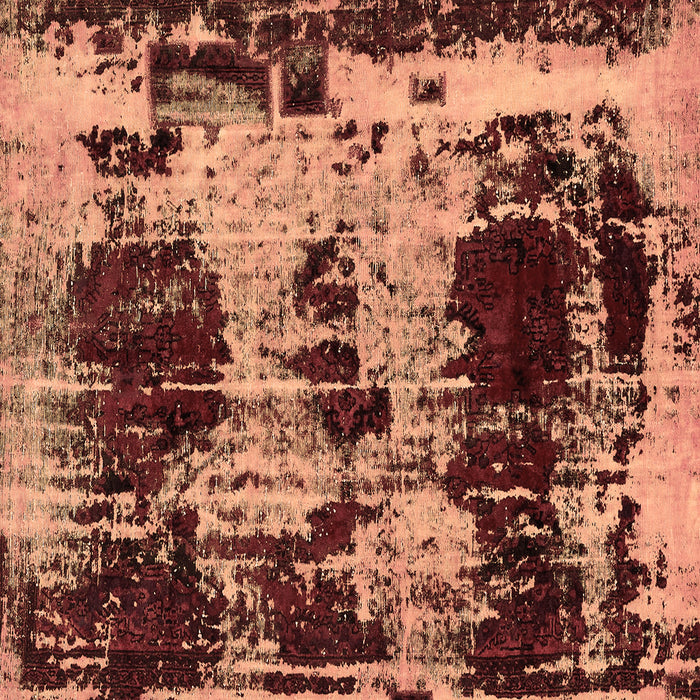 Square Machine Washable Patchwork Brown Transitional Rug, wshabs5628brn