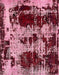 Abstract Wine Red Patchwork Rug, abs5628